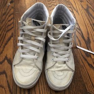Off white high top old skill vans